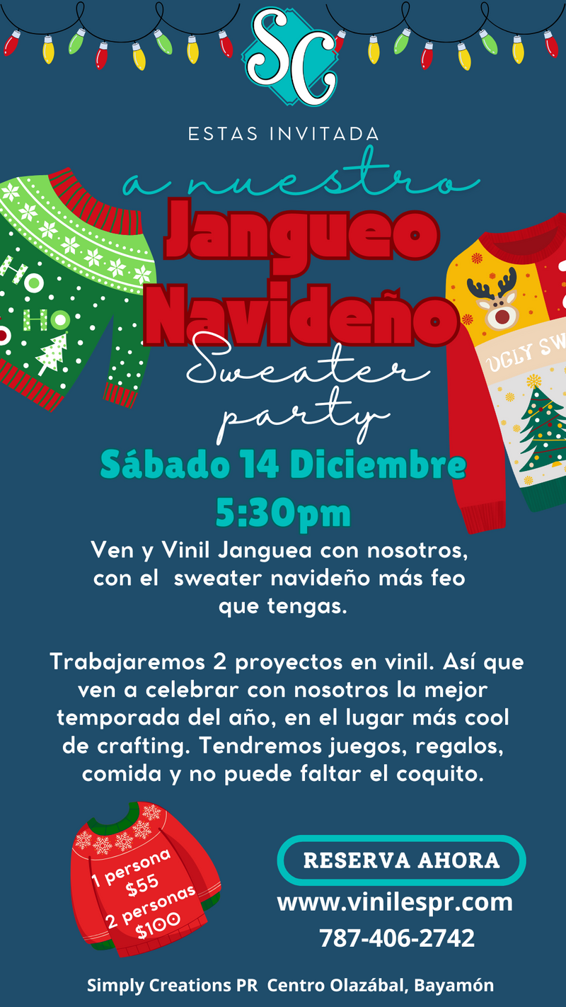 Vinil Jangueo Navideño - Sweater Party 🎅🎄🌟